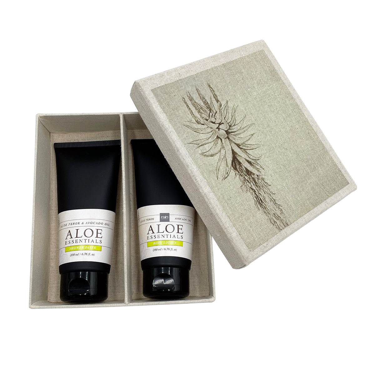 aloe essentials set di crema e lozione per la doccia