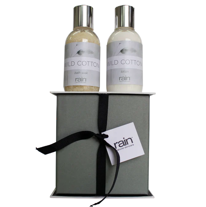 wild cotton set scatola bottiglia